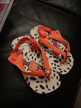 Kids Orange Havianas Flinestone Dino Flip-Flop Sandals